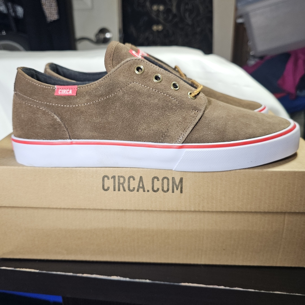 C1rca Drifter Brown Suede Leather Skateboard Shoes